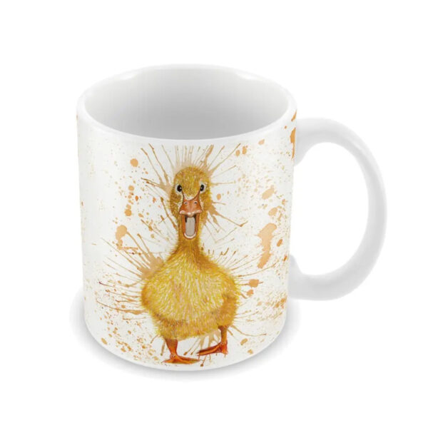 Splatter Duck Ceramic Mug by Katherine Williams
