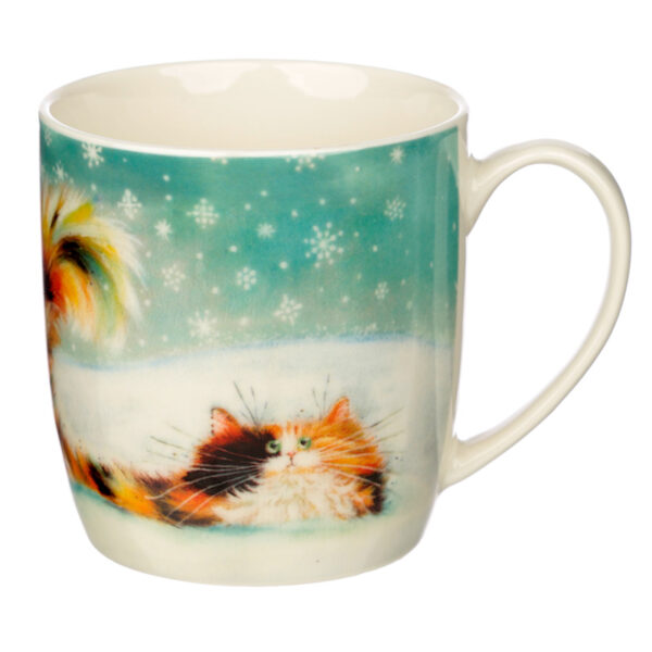 Christmas Porcelain Mug - Kim Haskins Ginger Cat