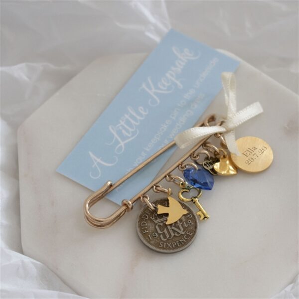 Personalised Wedding Bridal Pin
