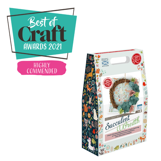  Succulent Felt Wreath Craft Kit - The Crafty Kit Company