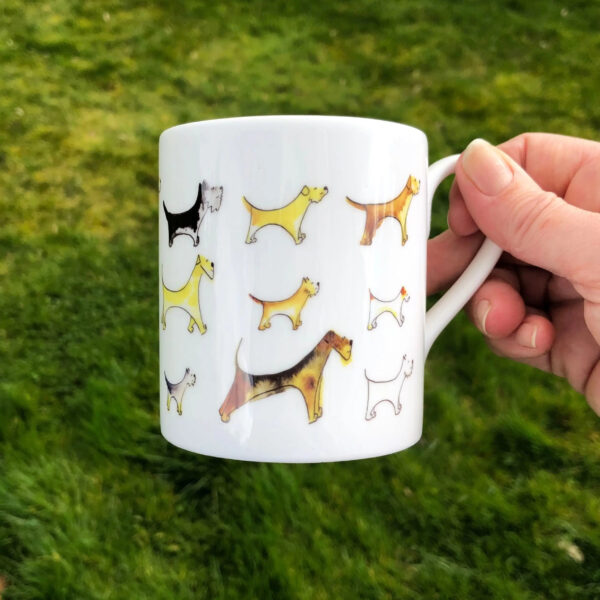 Bone China Terrier Dog Mug - Illustration by Abi