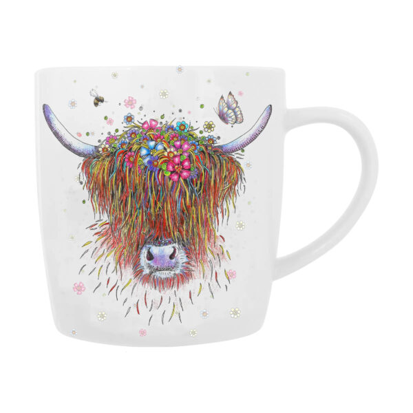 Doodleicious Highland Cow China Mug.