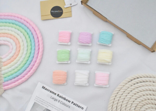 Macramallama Macrame Rainbow Craft Kit - Pastel Spring - Large