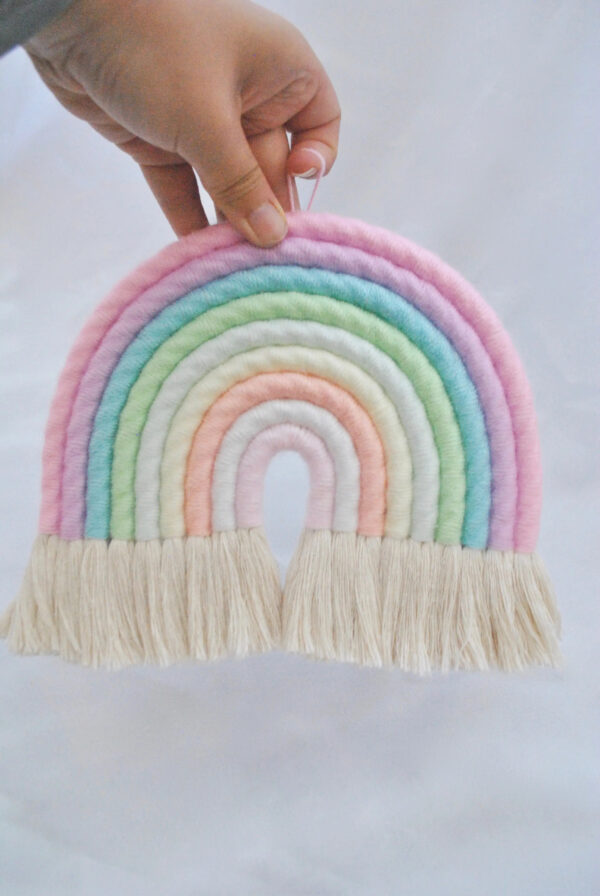Macramallama Macrame Rainbow Craft Kit - Pastel Spring - Large
