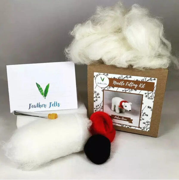 Feather Felts Polar Bear Needle Felting Kit