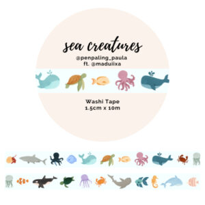 Penpaling Paula Washi Tape - Sea Creatures