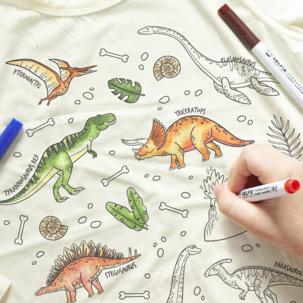 Dinosaur Colour in Top from the Selfie Craft Co.