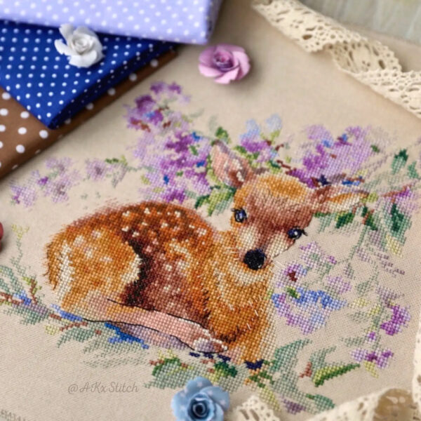 Baby Deer Cross Stitch Kit by AKxStitch