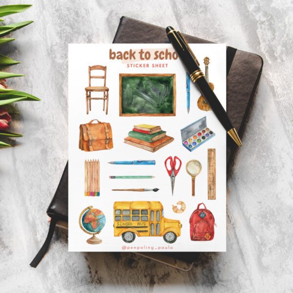 Back to School Sticker Sheet by Penpaling Paula