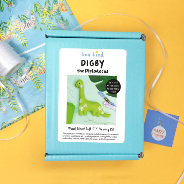 Digby the Diplodocus Felt Sewing Kit by Bea Kind