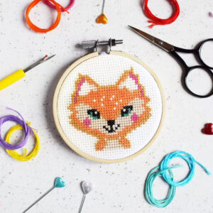 Florence the Fox Mini Cross Stitch Kit by The Make Arcade