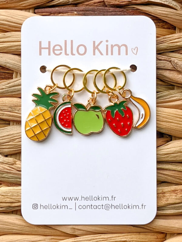 Fruity Stitch Marker Rings by Hello Kim
