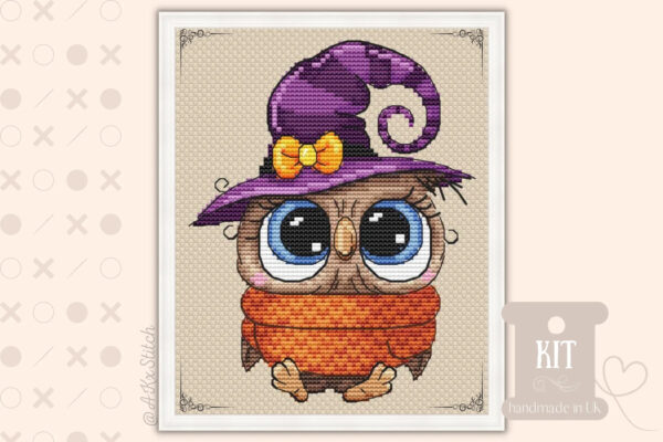 Halloween Owl Cross Stitch Kit by AKxStitch