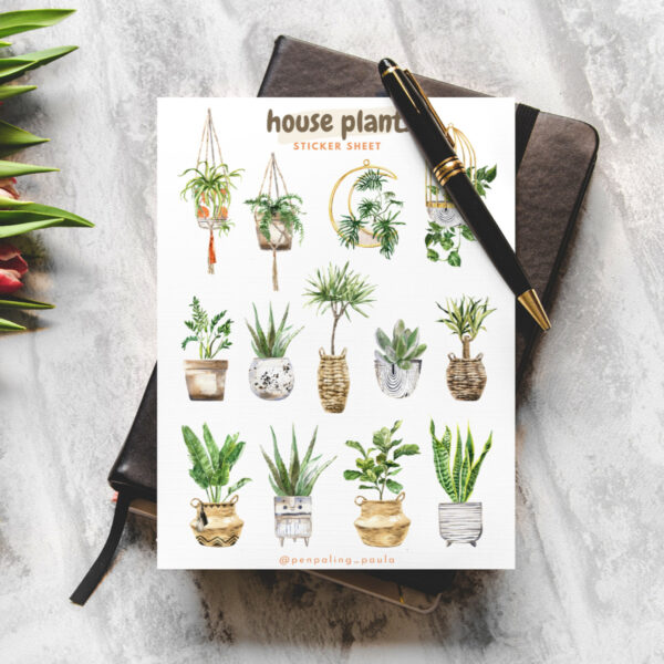 House Plants Sticker Sheet by Penpaling Paula