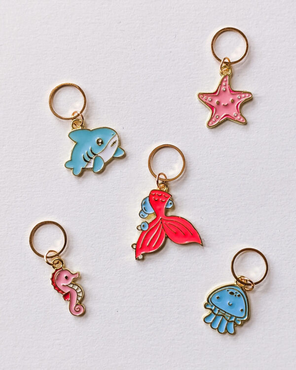 Marine Animals Stitch Marker Rings by Hello Kim