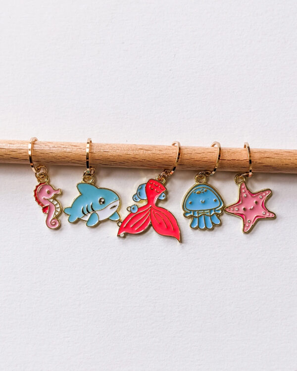 Marine Animals Stitch Marker Rings by Hello Kim