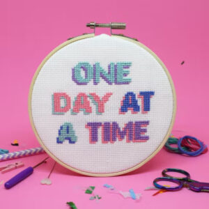 One Day at a Time Cross Stitch Kit by The Make Arcade