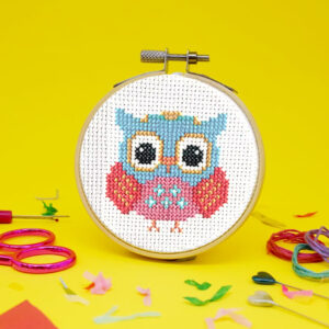 Owl Mini Cross Stitch Kit by The Make Arcade