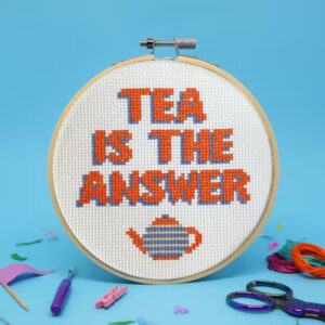 Tea is the Answer Cross Stitch Kit by The Make Arcade