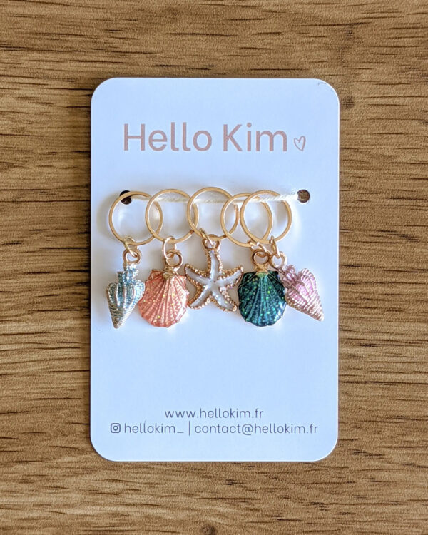 Under the Ocean Stitch Marker Rings by Hello Kim