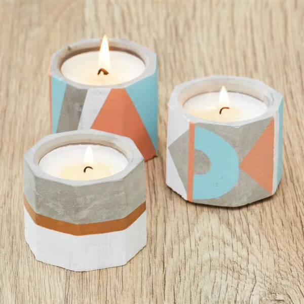 Simply Make Candle Making Craft Kit - Concrete Tealights