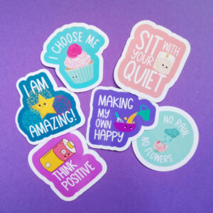 Positivity Affirmation Stickers x 6 - Happy Story Designs