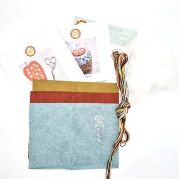 Corinne Lapierre Embroidered Scissors Pouch & Mini Pincushion