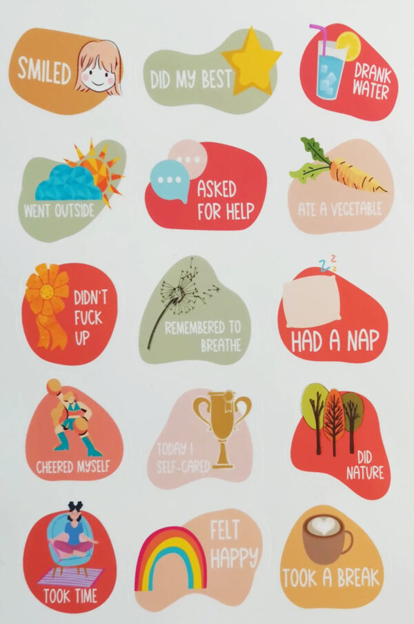 Self-Care Reward Stickers for Adults by Happy Story Designs