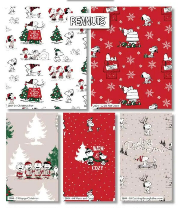Snoopy's Christmas Fun Fabric Fat Quarter Bundle