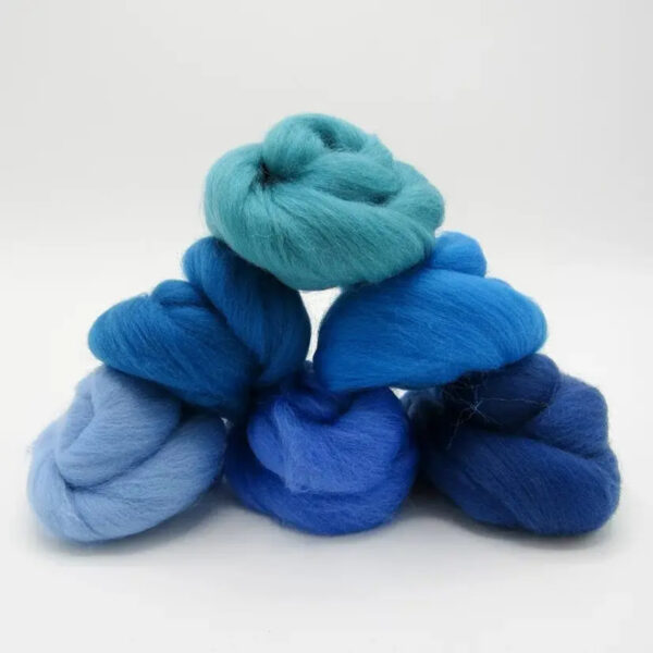 Blue Merino Wool Bundle from Feather Felts