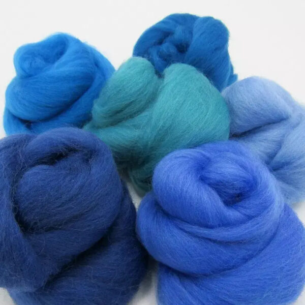 Blue Merino Wool Bundle from Feather Felts