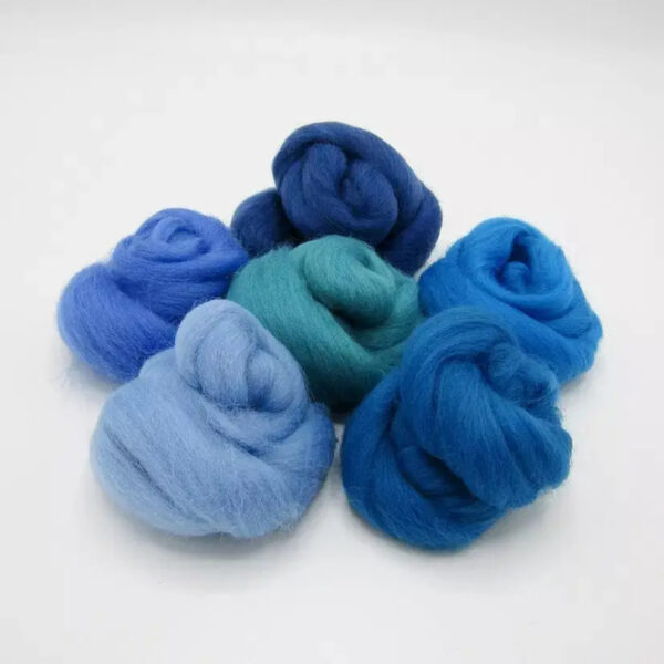 Blue Merino Wool Bundle from Feather Felts