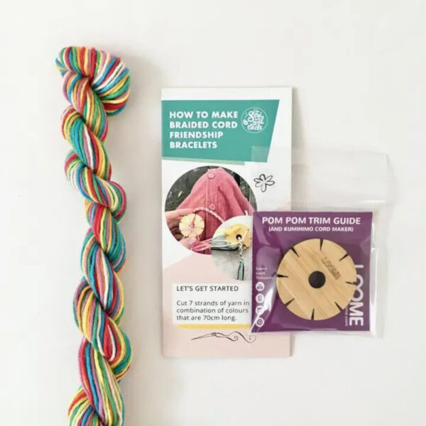 Braided Cord Friendship Bracelet Kit - Classic Rainbow
