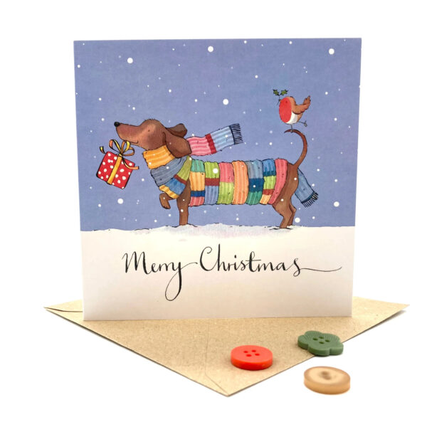 Sausage Dog / Dachshund Christmas Cards - Pack of 5