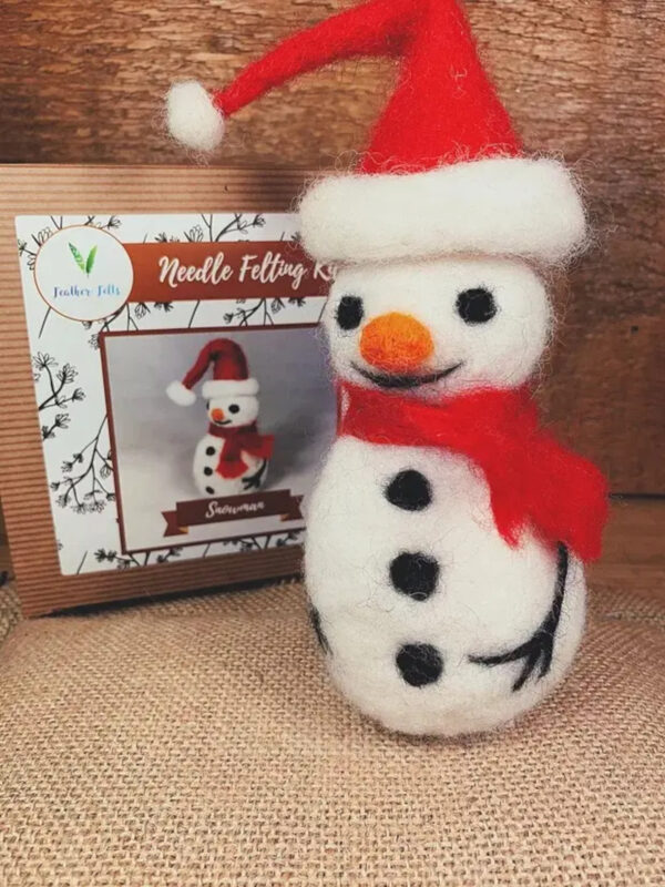 Feather Felts Christmas Snowman Needle Felting Kit