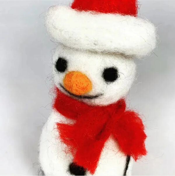 Feather Felts Christmas Snowman Needle Felting Kit