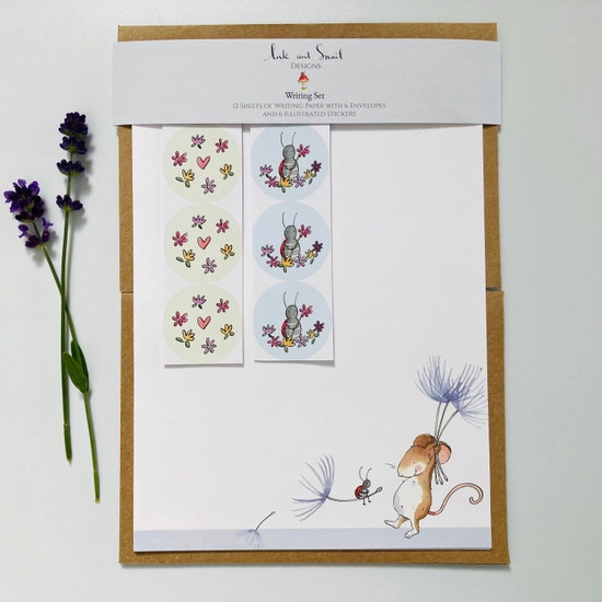 Writing Set - Mouse and Ladybird Design from Ink and Snail