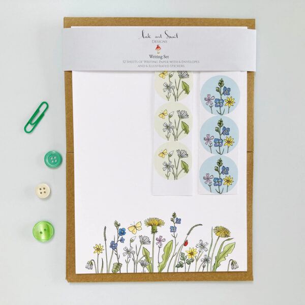 Writing Set - Wild Flowers Design from Ink and Snail