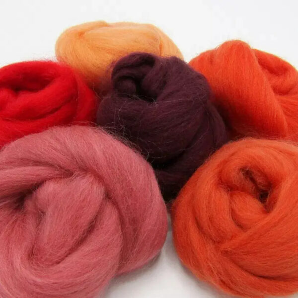 Red Merino Wool Bundle from Feather Felts