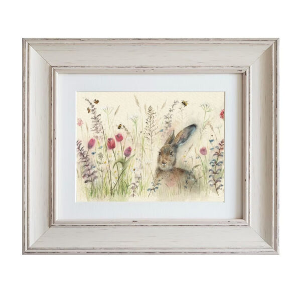 Spring is Hare Small Framed Print by Love Country by Sarah Reilly