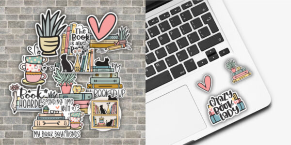 Book Lover Sticker Set