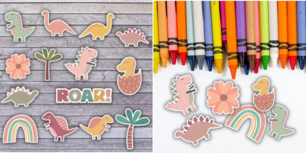 Cute Dinosaur Sticker Set