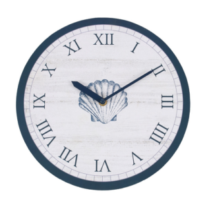 28cm Coastal Charm Shell Wall Clock