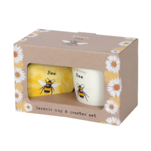 Queen Bee Ceramic Mug and Coaster Set