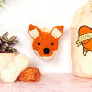 Mini Fox Head Knitting Kit by Sincerely Louise