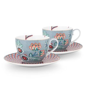 Pip Studio Flower Festival Cups & Saucers x 2